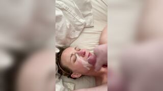 Facials: His cum is so thick and creamy a lot of the time. Check this thick facial out. #4