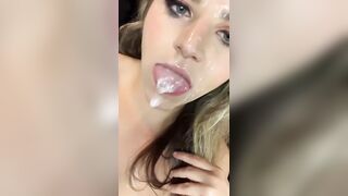 Facials: I always want more cum to play with :) #2
