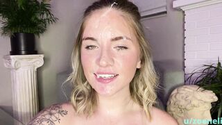 Facials: yummy, just a happy lil cumslut ???? #2