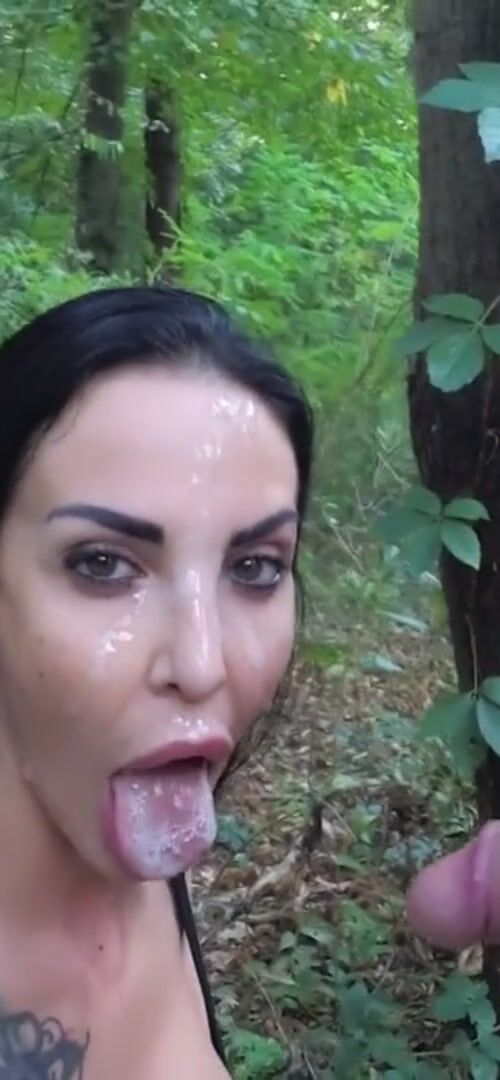 Outside cumslut