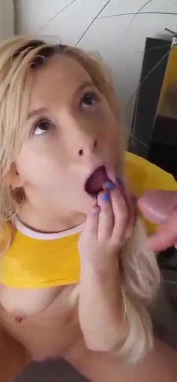 Lovely Blonde Loves Cum on her Face!
