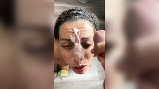 Facials: He really knows how to cum on my face???? #3