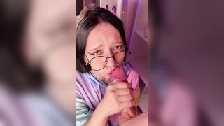 Do you wanna cum on my glasses?