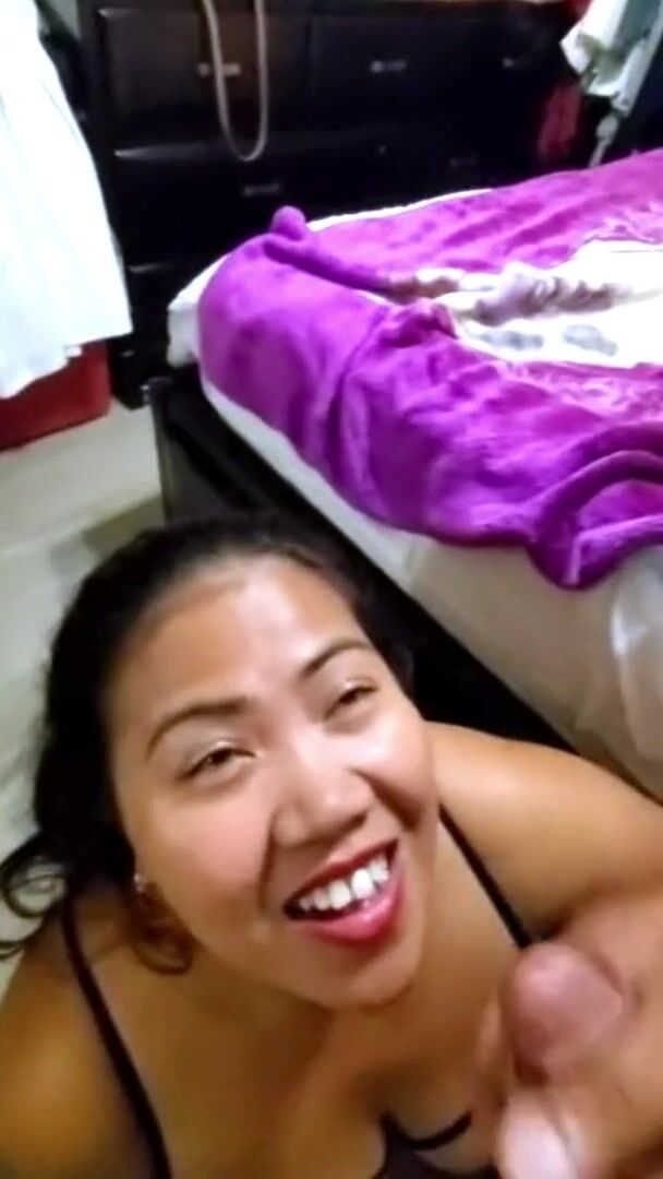 Chubby Asian Mom Gets A Thick Cum Facial from her Step Son